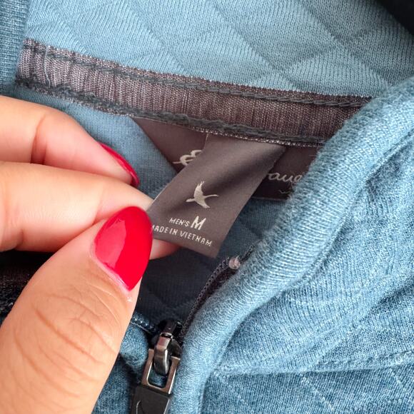 Eddie Bauer Blue Quilted Half Zip Pullover Sweatshirt Jacket Medium Gorp Outdoor - Picture 3 of 7